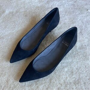 STUART WEITZMAN Suede Kitten Pump